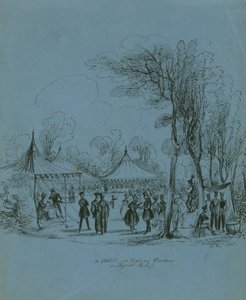 Een schets in Jenkins Gardens, Regents Park, Londen door English School