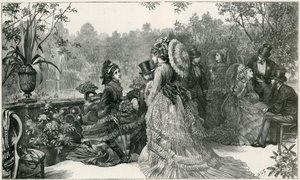 Een schets van het tuinfeest van Hare Majesteit, Buckingham Palace, vanaf het terras van het zomerhuis