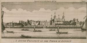 Een zuidelijk aanzicht van de Tower of London door English School