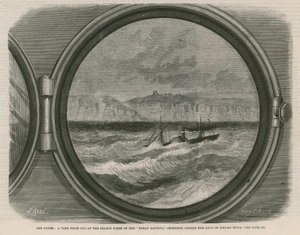 Een uitzicht vanuit een van de salonpoorten van de Great Eastern door English School
