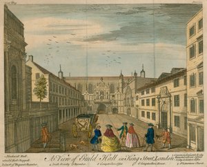 Een uitzicht op de Guildhall in King Street, Londen