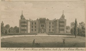 Een uitzicht op het landhuis in Charlton, gebouwd door Sir Adam Newton door English School