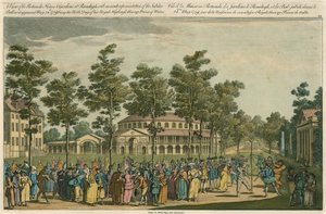 Een uitzicht op het Rotunda Huis en Tuinen in Ranelagh, Londen door English School