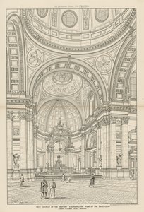 Een uitzicht op het heiligdom in de nieuwe kerk van het Oratorium door English School