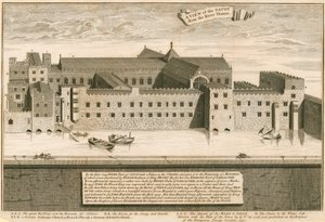 Een uitzicht op de Savoy, Londen, vanaf de rivier de Theems