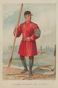 Een waterman in Doggetts Jas en Badge door English School