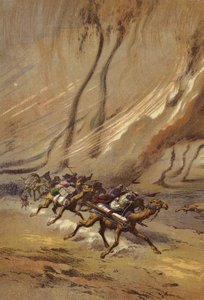 Een zandstorm in de Sahara