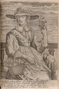 Een vrouw met bloemen, illustratie uit 