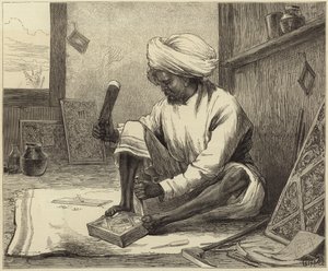 Een houtsnijder van Simla