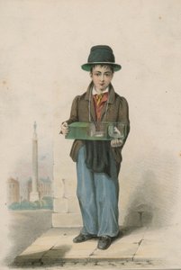 Een jonge jongen met een kooi met witte muizen door English School