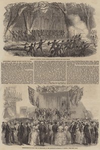 Aboriginal Gevecht in Nieuw-Zuid-Wales (gravure) door English School