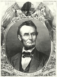 Abraham Lincoln (gravure) door English School