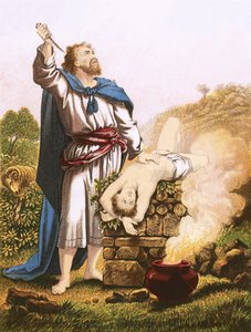 Abraham die Isaac aanbiedt door English School