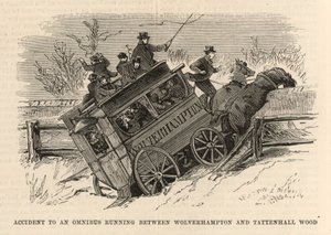 Ongeluk met een omnibus tussen Wolverhampton en Tattenhall Wood door English School