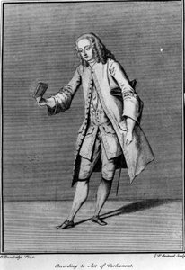 Volgens de wet van het parlement, gemaakt door Louis Phillippe Boltard na Bartholomew Dandridge, 1737 door English School