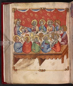 Add. 17466, f.107v Het Laatste Avondmaal door English School