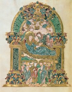 De tenhemelopneming van de Maagd, uit het Benedictional van St. Aethelwold, Winchester, c.980