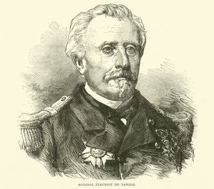 Admiraal Fleuriot de Langle, november 1870 door English School