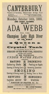 Advertentie voor Canterbury Theater of Varieties, Westminster Bridge Road, Londen