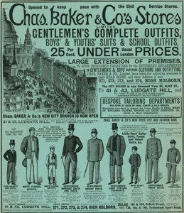 Advertentie voor Chas Baker & Co