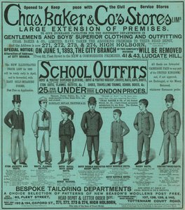 Advertentie voor Chas Baker & Co