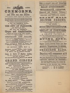 Advertentie voor Cremorne Gardens, Londen door English School
