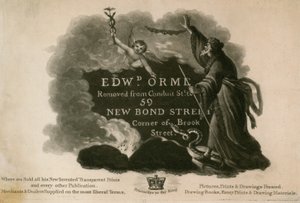 Advertentie voor Edward D Orme, prentverkopers en lijstenmakers