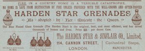 Advertentie voor Harden Star Grenades door English School