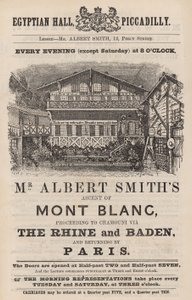 Advertentie voor optreden van Mr Albert Smith in de Egyptian Hall door English School