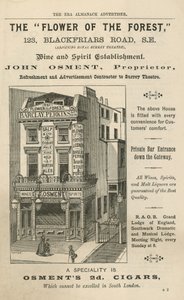 Advertentie voor The Flower of the Forest, 123 Blackfriars Road, Londen door English School