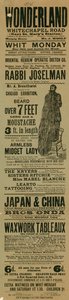Advertentie voor Wonderland, Whitechapel Road, Londen door English School