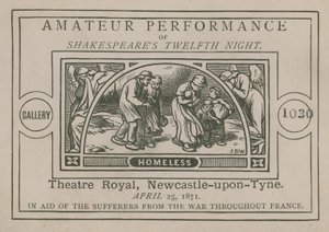 Advertentie voor een amateurvoorstelling van Shakespeares Twelfth Night