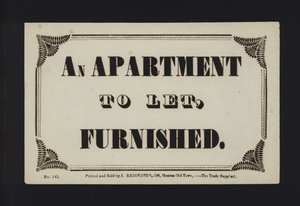 Advertentie: Een appartement te huur, ongemeubileerd door English School