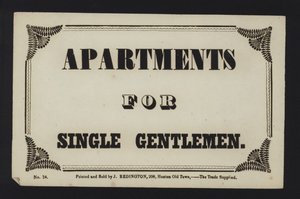 Advertentie: Appartementen voor alleenstaande heren door English School
