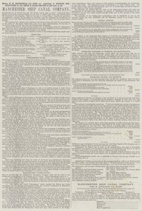 Advertentie, Manchester Ship Canal Company (gravure) door English School