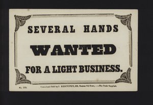 Advertentie: Verschillende handen gezocht voor licht werk (type) door English School