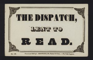 Advertentie: De Despatch te leen om te lezen door English School