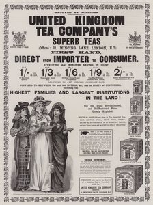 Advertentie, United Kingdom Tea Company (gravure) door English School