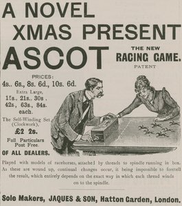 Advertentie voor Ascot - het nieuwe racespel
