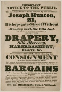 Advertisement for Bargains door English School