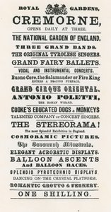 Advertentie voor Cremorne Gardens door English School
