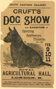 Advertentie voor Crufts Hondenshow