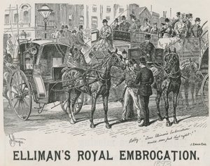 Advertentie voor Ellimans Koninklijke Embrocation