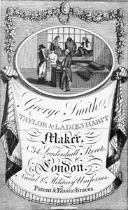 Advertentie voor George Smith, Taylor en Ladies Habit Maker