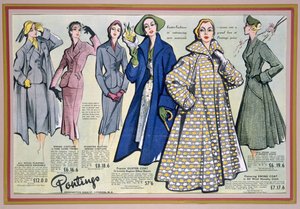 Advertentie voor Pontings Lentecollectie, 1950s door English School