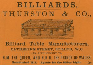 Advertentie voor Thurston & Co