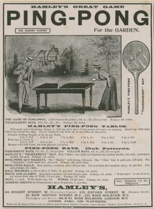 Advertentie voor pingpong