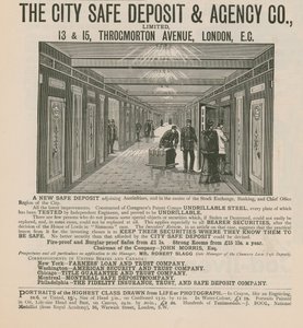 Advertentie voor de City Safe Deposit & Agency Co Limited
