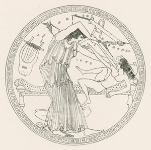 Aedon doodt Itys (gravure) door English School