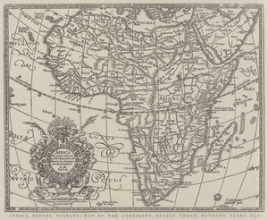 Afrika voor Stanley, Kaart van het Continent bijna Driehonderd Jaar Oud (gravure) door English School